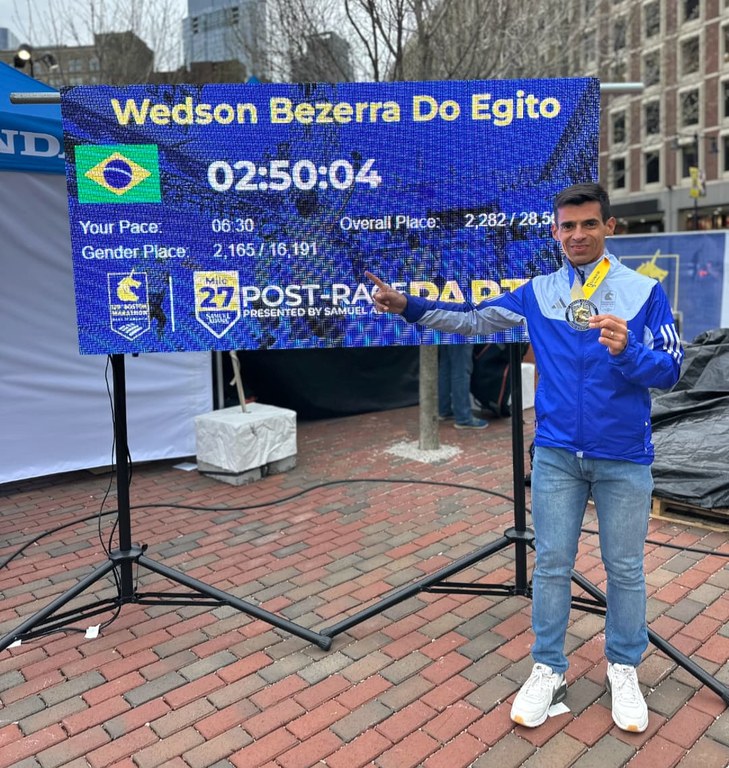 Capitão da Casa Militar da Paraíba participa da Maratona de Boston e conquista marca expressiva