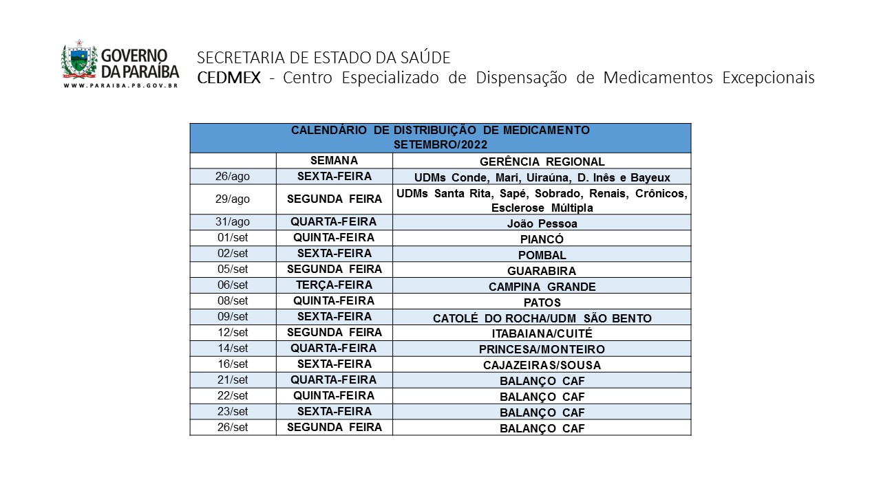 Calendário Setembro 2022