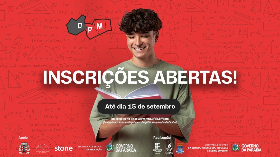 Governo realiza Olimpíada Paraibana de Matemática 2025 com provas presenciais em 17 municípios