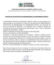 EXTRATO DA JUSTIFICATIVA DE INEXIGIBILIDADE DE CHAMAMENTO PÚBLICO - TERMO DE FOMENTO 0002/2025  - Campeonato Paraibano de Wrestling 2025.