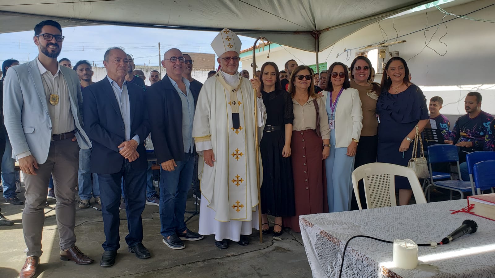 Missa realizada no Presídio Sílvio Porto celebra os 10 anos de atuação da juíza Andréa Arcoverde e prepara reeducandos para casamento católico_1