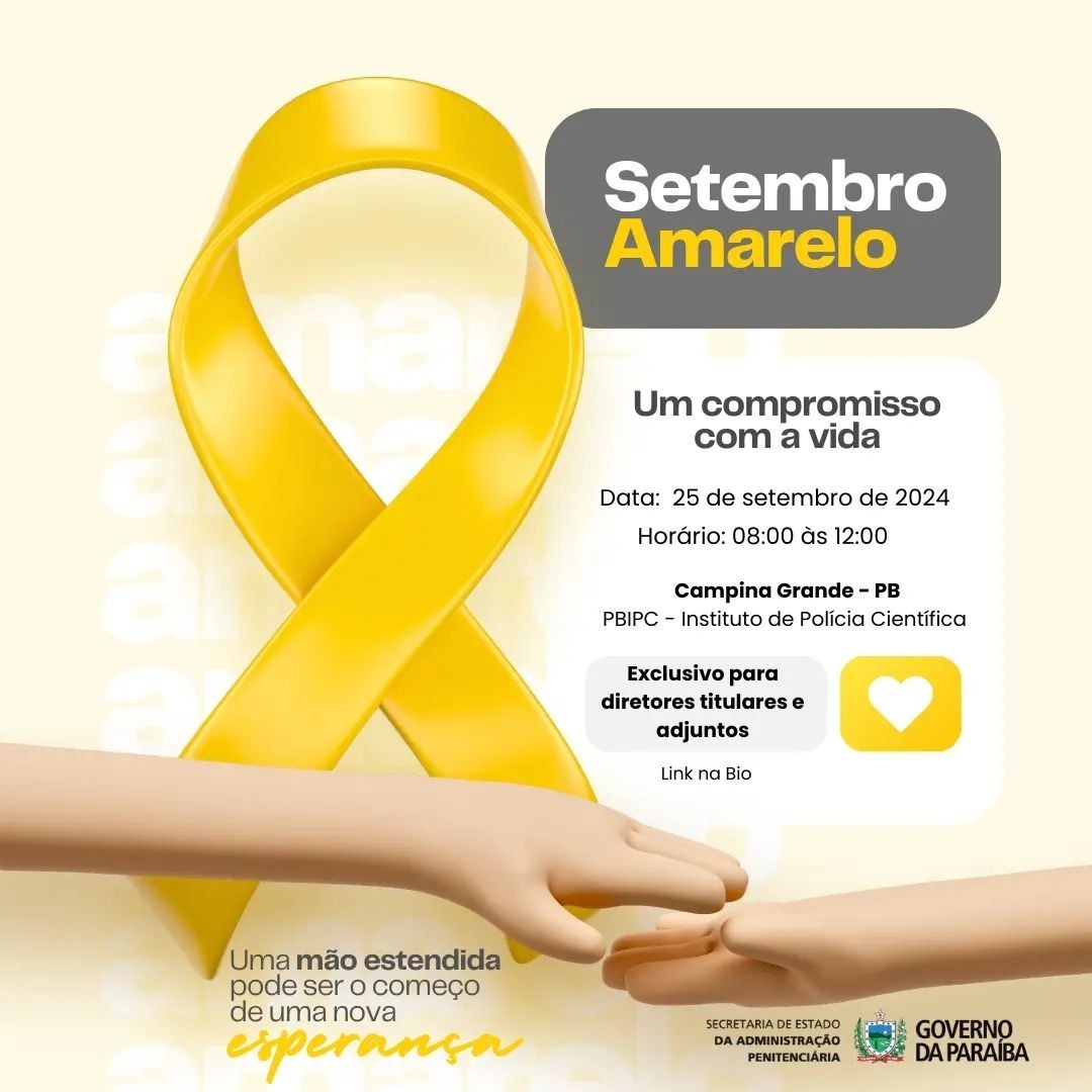 Seap realiza no IPC de Campina Grande evento Setembro Amarelo – um compromisso com a vida